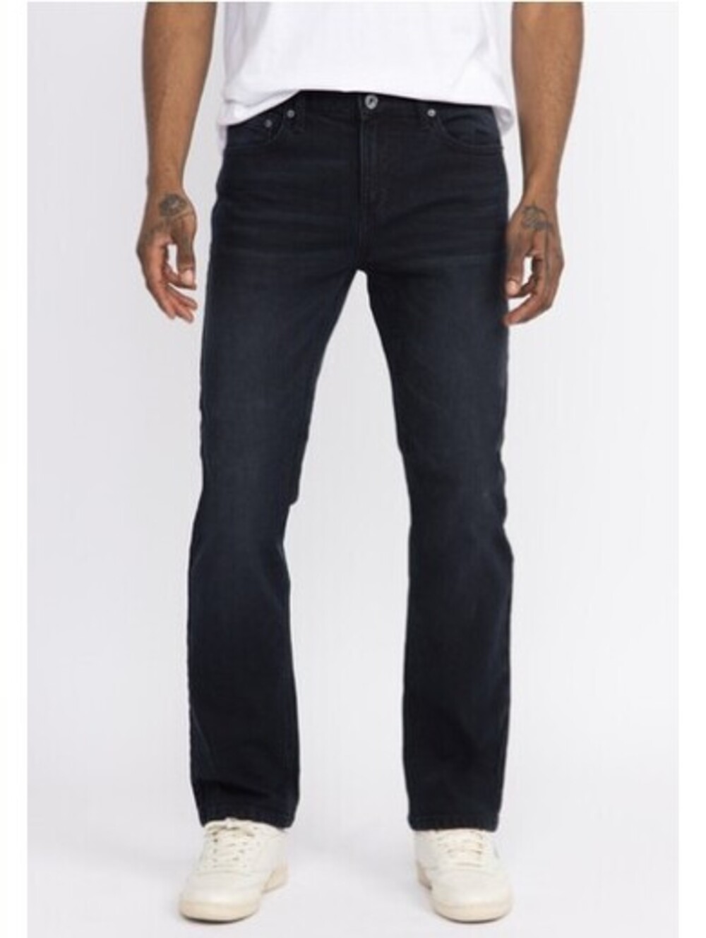 Warehouse One Men's 34x34 Slim Straight Blue Black Jeans